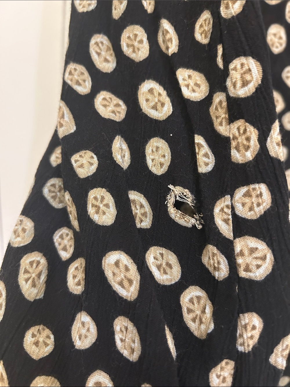 🛍 2/$18 Rabbit Rabbit Rabbit Black Midi Dress with Beige Dot Pattern - Picture 6 of 6